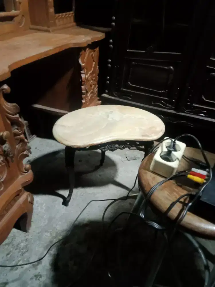 Meja marmer kaki besi,