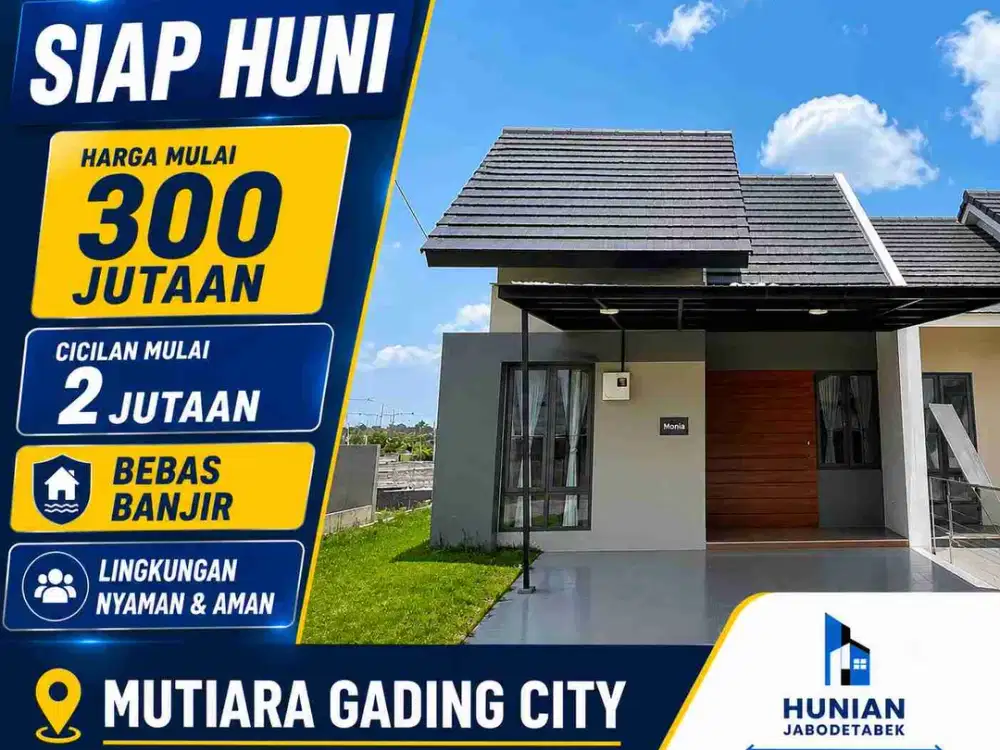 Rumah Siap Huni Bekasi Harga Mulai 300 Jutaan Cicilan 1,7 Jutaan bebas banjir