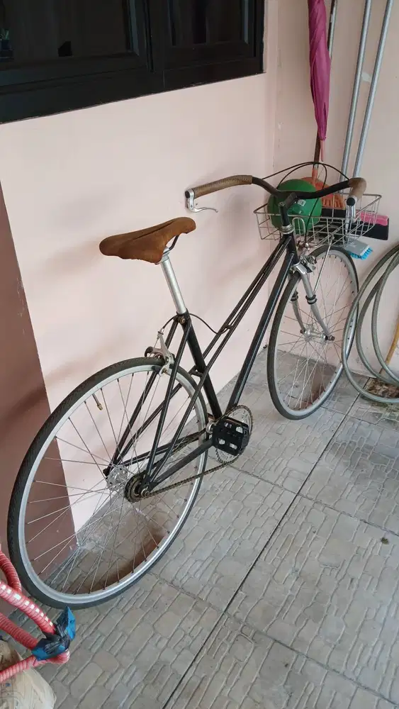 Sepeda Fixie Single Speed Custom Hitam Doff – Siap Pakai