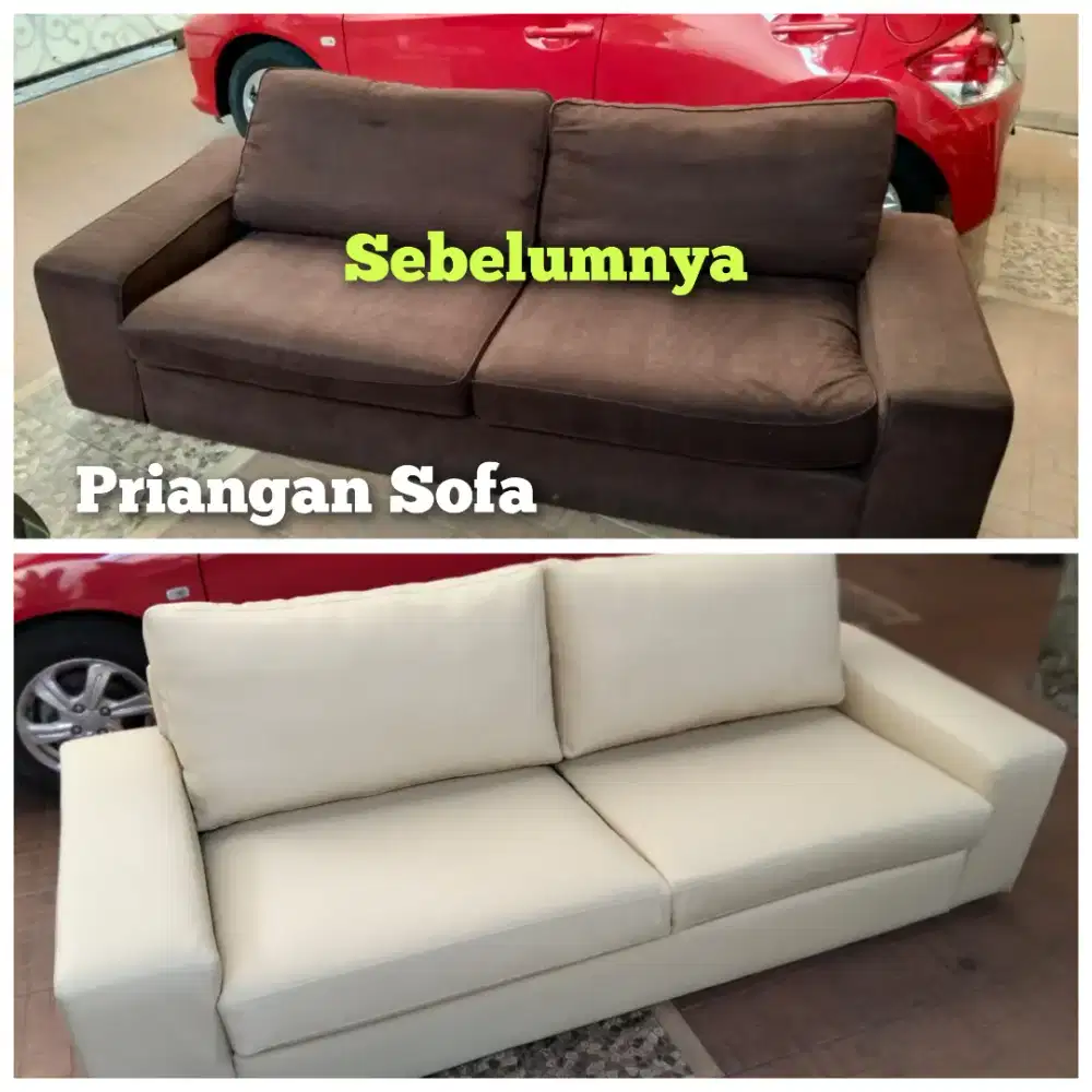 Jasa service sofa ganti bahan lain/kulit melayani sejabodetabek
