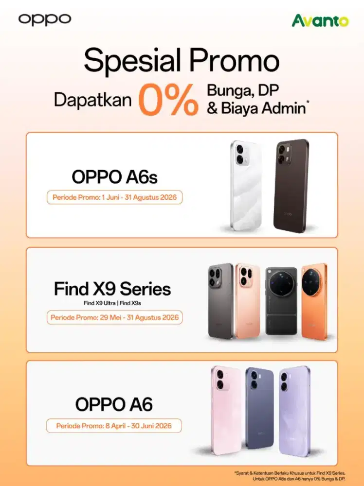 PROMO KREDIT HP OPPO TANPA SURVEY & TANPA ADMIN