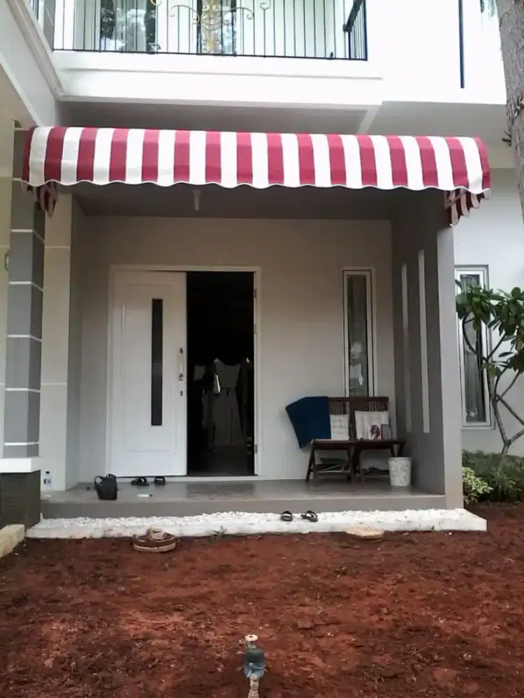 Kanopi kain awning rangka hollow galvanis anti bocor  dan robek