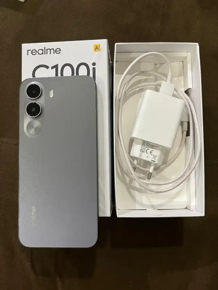 Realme C100i NFC 4/128GB Gray Fullset Mulus Like New Masih Garansi