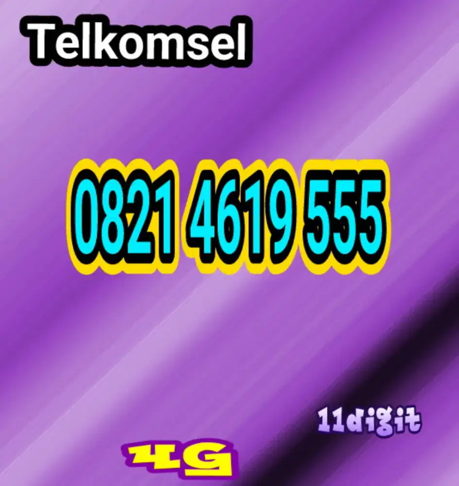 Kartu perdana cantik Telkomsel 11digit 333