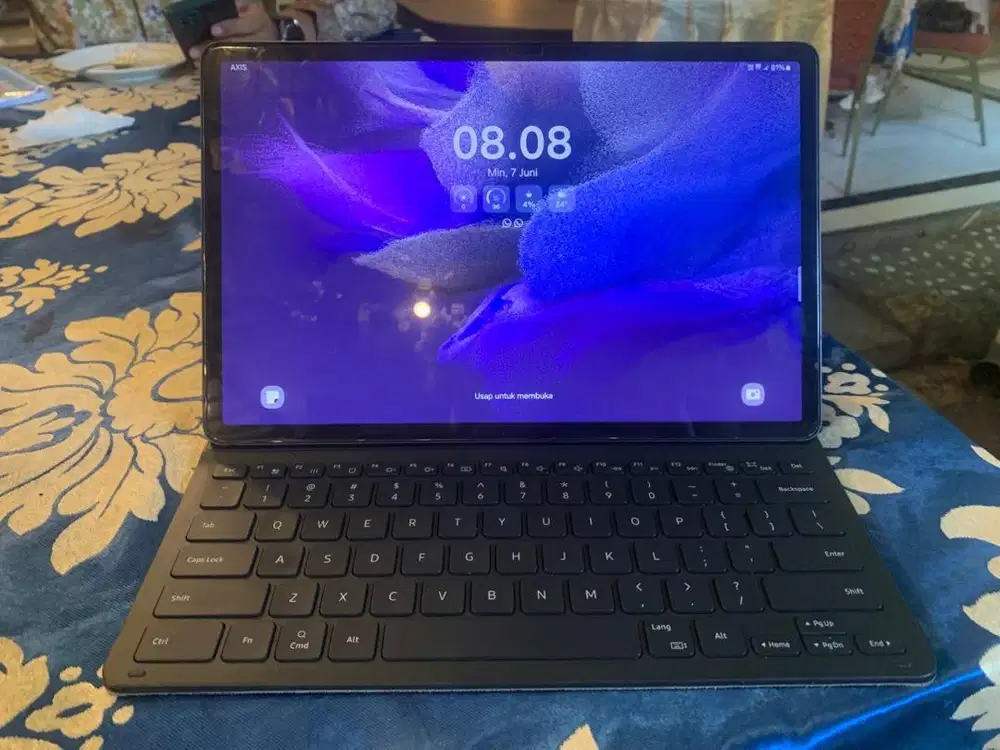 Samsung Galaxy Tab S7  FE 5g 6GB/128GB inc casing keyboard ori samsun