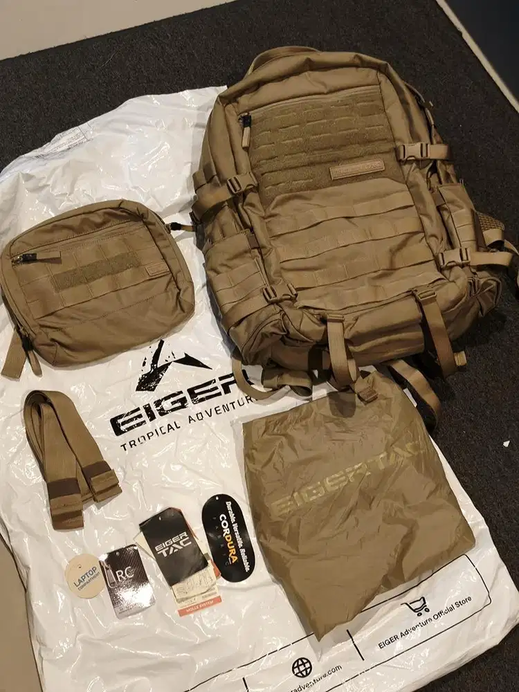 Tas Eiger Tac Delta 25l Combat Backpack Brown Mulus Cordura
