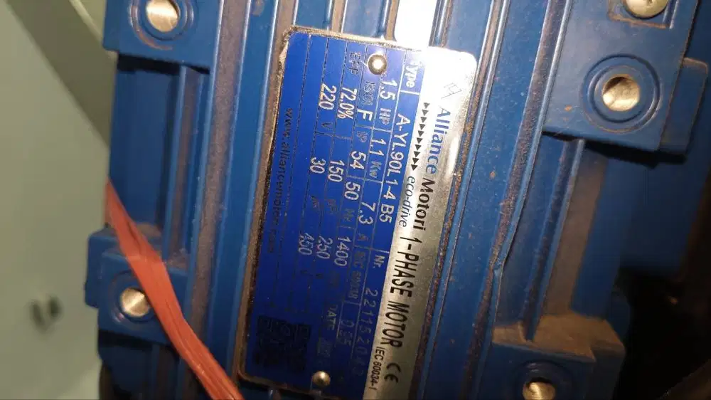 Dinamo 1,5hp,rpm1400 merek alliance