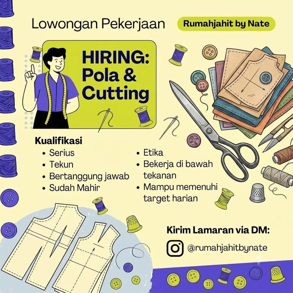Dicari pola cutting fashion wanita