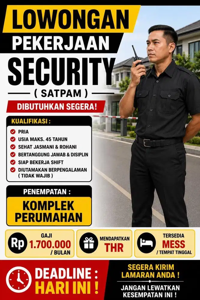 Lowongan Satpam (Security)