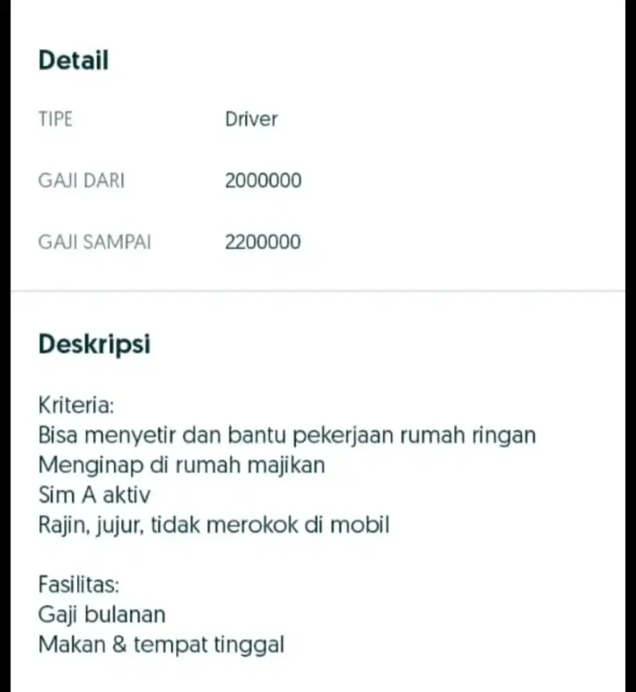 Lowongan driver