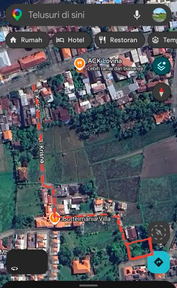 Tanah di lovina dekat pepito kawasan villa