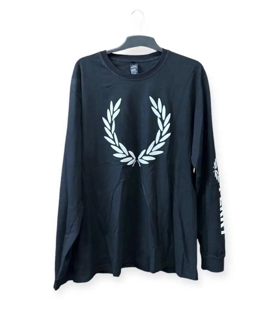 Kaos tshirt preloved ballengan panjang hitam xl-xxl fred Perry