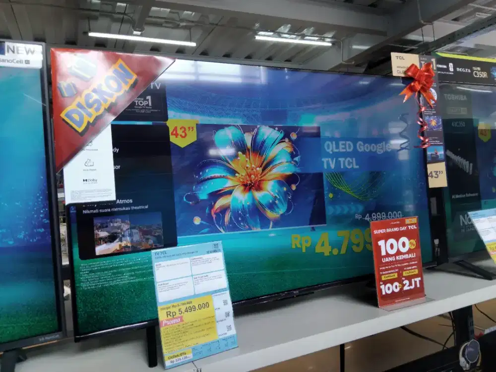 TV TCL 43 inch 4k Qled Pro Google TV