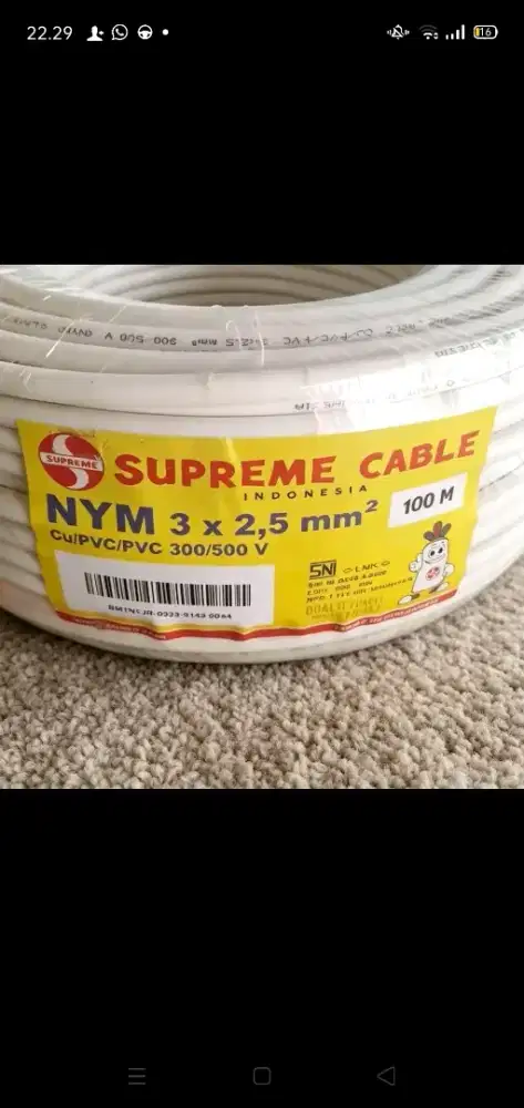 kabel 3 x 2,5 100 m