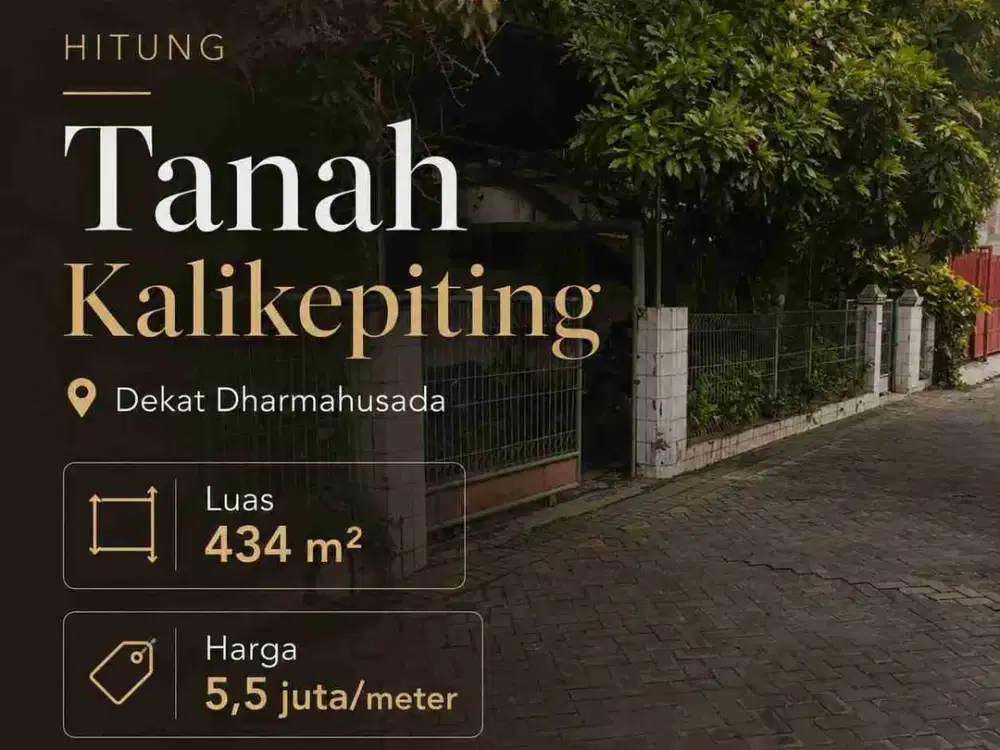 5jt-an/mtr‼️Rumah Hitung tanah kalikepiting