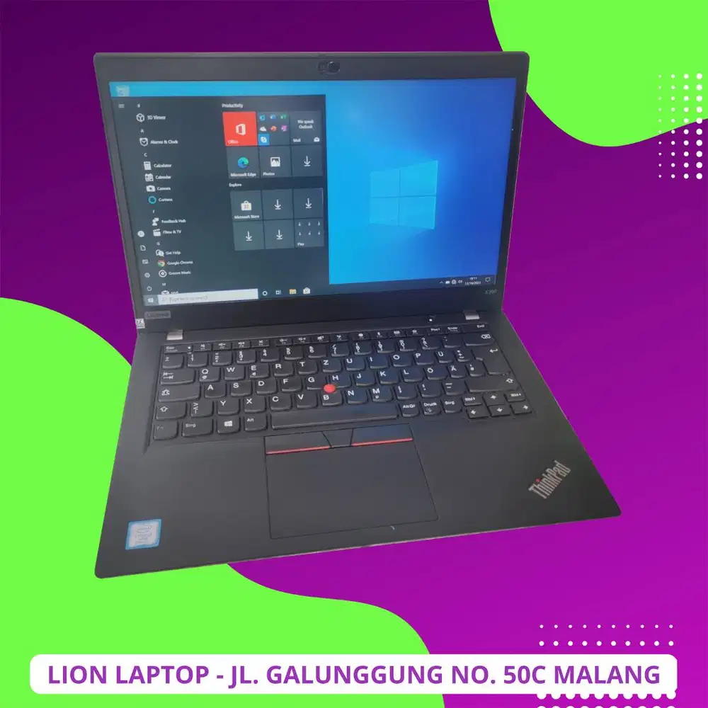 RAM 16GB SSD 256GB Core i5 Gen 8 Slim Lenovo Thinkpad X390 [07|06]