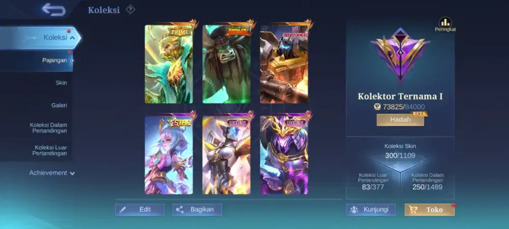 Jual Akun Mobile Legend ML
