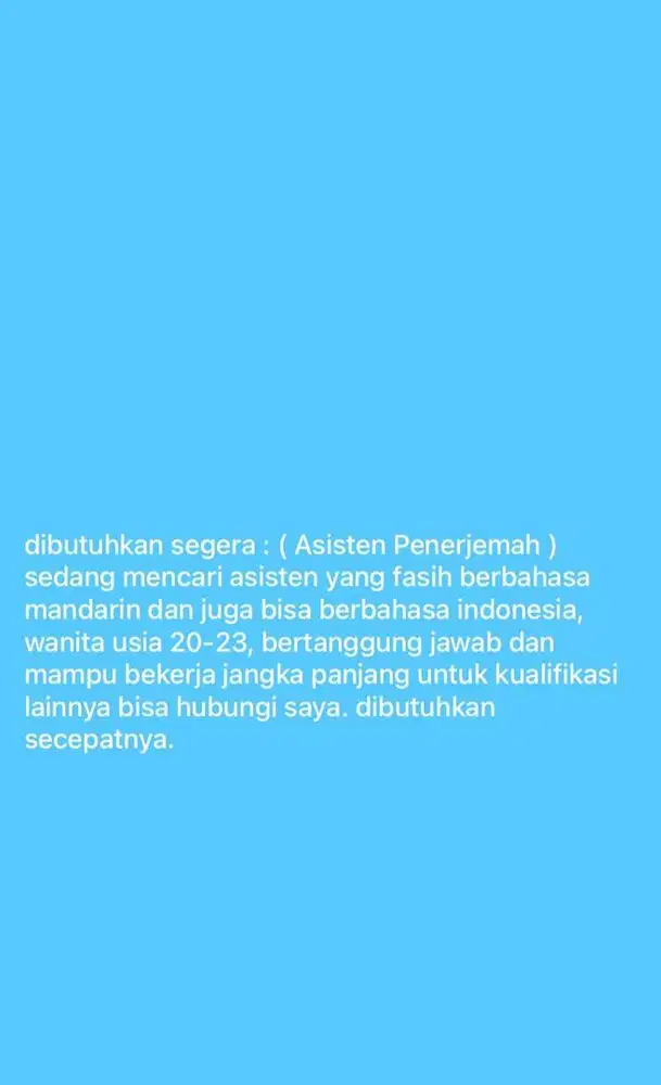 Asisten Penerjemahan Mandarin