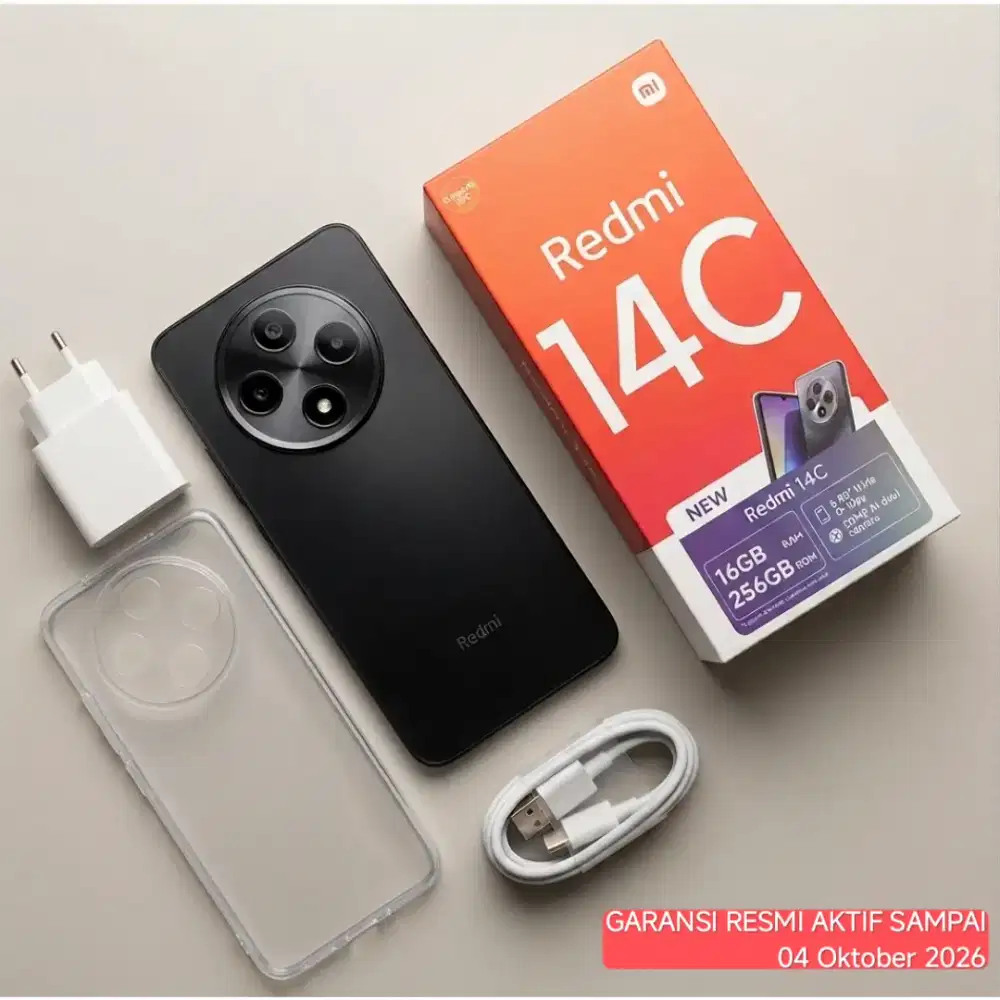 REDMI 14C 8/256GB MULUS LIKE NEW - GARANSI RESMI AKTIF