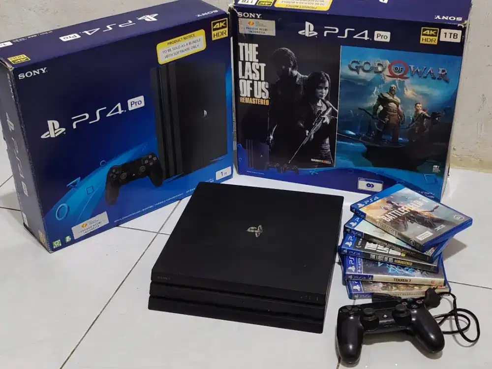 Ps4 pro ori 1gb Fullset bonus 5 bd kaset