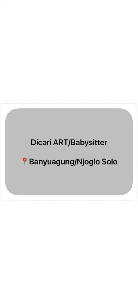 Lowongan Babysitter/Pengasuh Bayi/Rewang