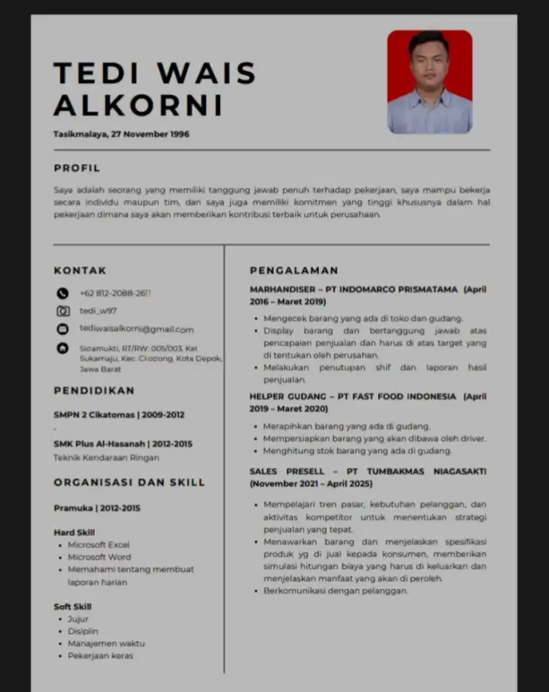 Cari kerja apa ajah, mohon bantuannya