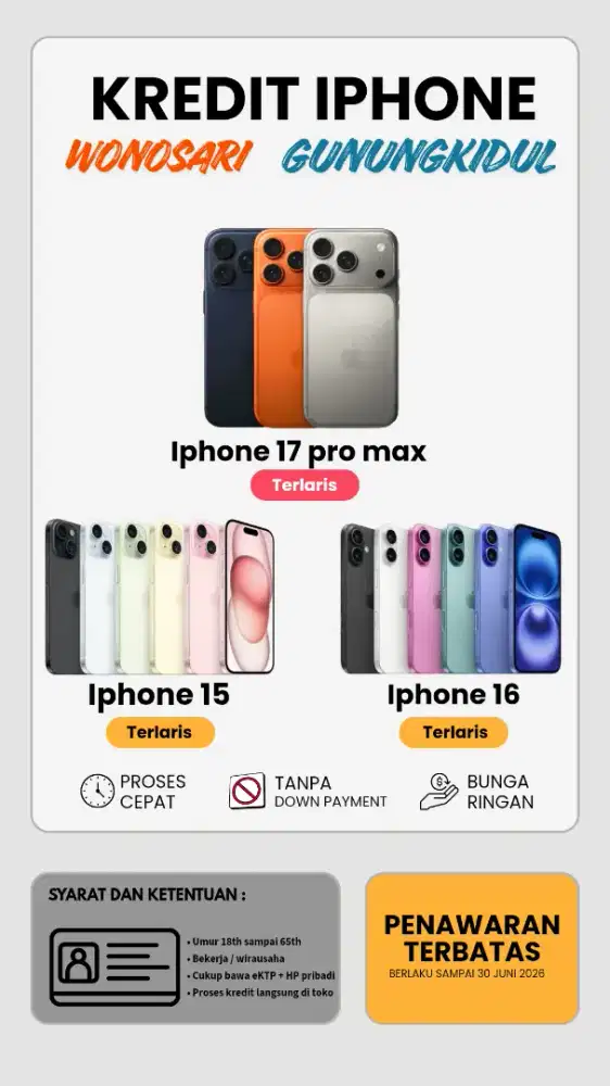 KREDIT IPHONE WONOSARI