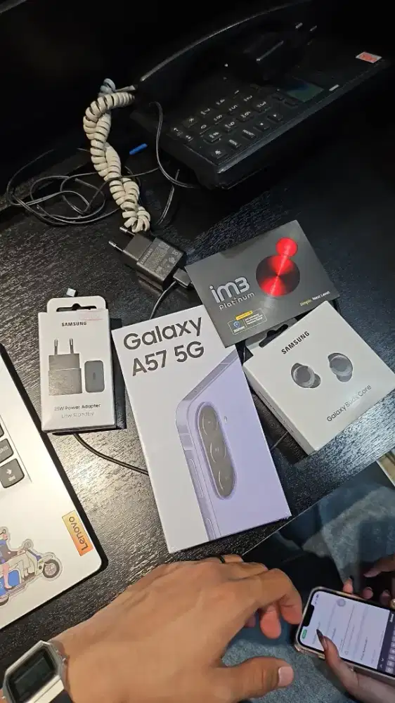 Samsung A57 8/256 Free Buds Core, Free Adaptor 25W & Kuota IM3 Setahun