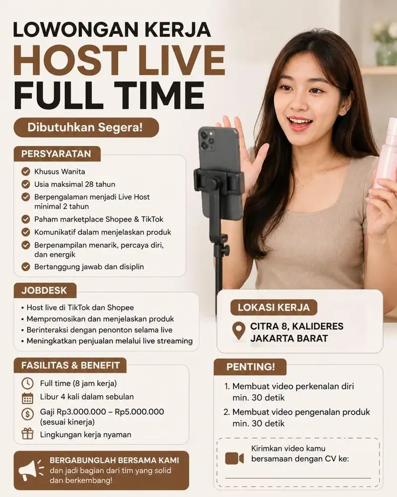 host live full time