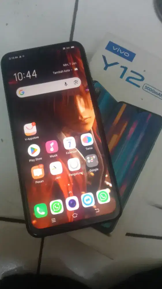 Vivo y12 fullset ram 3/32 mulus siap pake