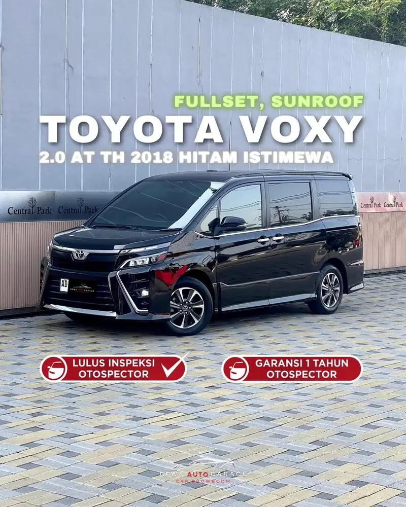 BONUS COATING Voxy Sunroof Matic Th 2018 Hitam Istimewa
