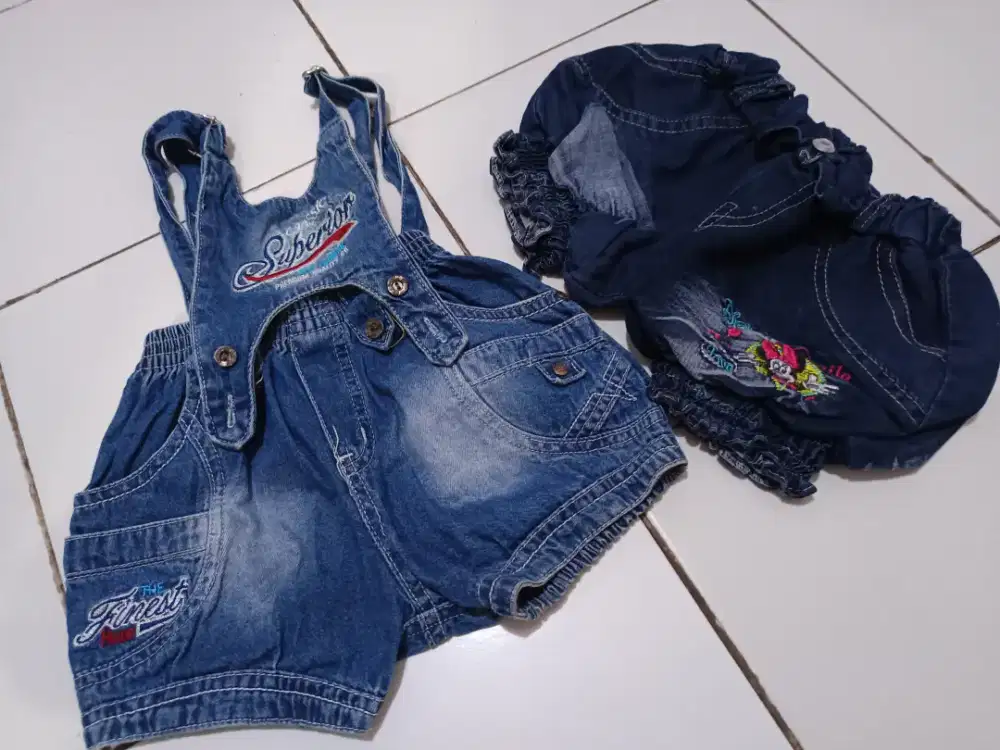 Luaran kodok/celana semi zins pendek harga 2 pcs
