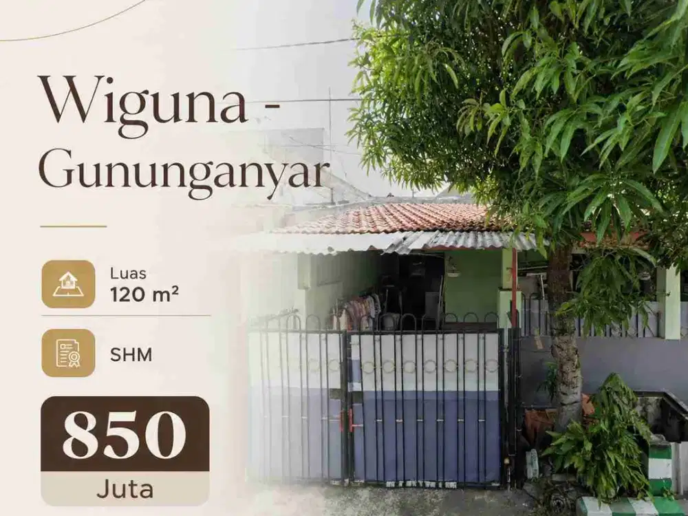 Dijual Rumah Wiguna Gununganyar dekat UPN Rungkut