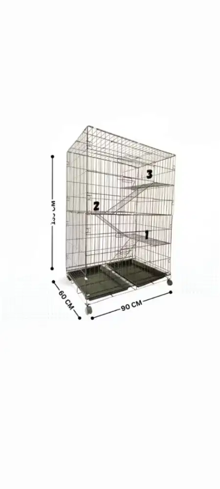 Kandang Kucing 135x60x90 + Litter Box