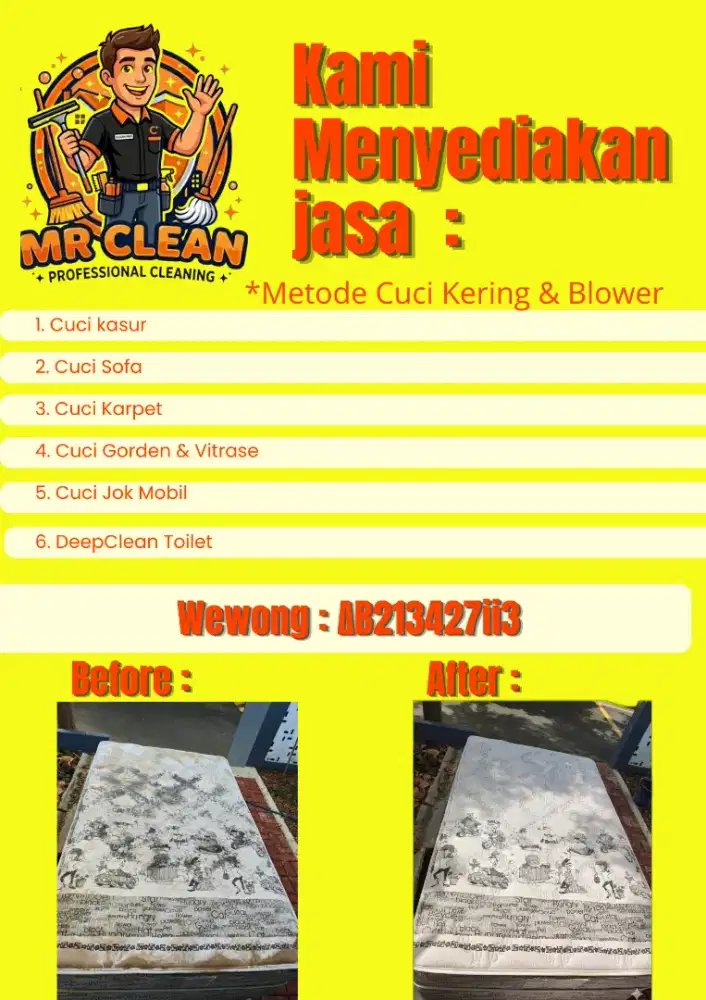 Jasa Cuci Furnitur & Pembersihan Toilet