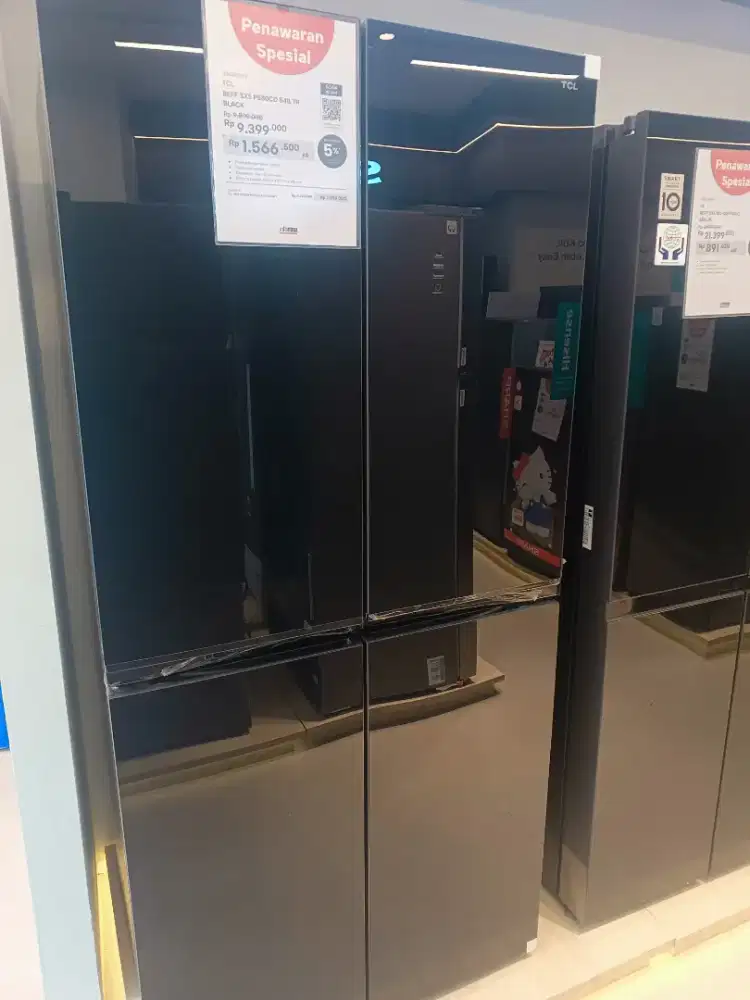 Kulkas TCL SXS 541 LITER HEMAT LISTRIK TWIN ECO INVERTER |BISA CICILAN