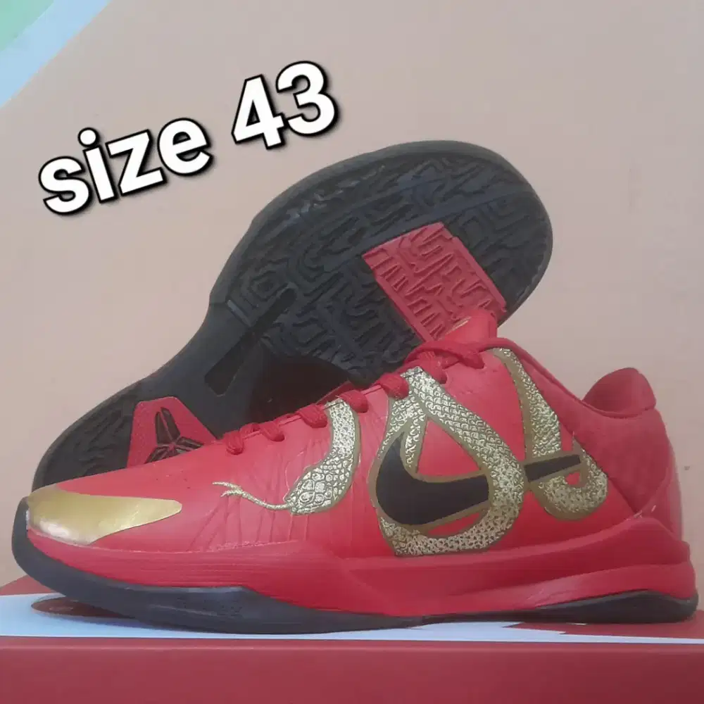 Sepatu basket nike kobe 5 protro year of the mamba red