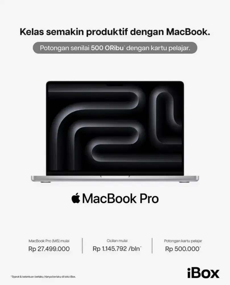 Promo cicilan home credit macbook pro 1TB bebas angsuran 2 bulan