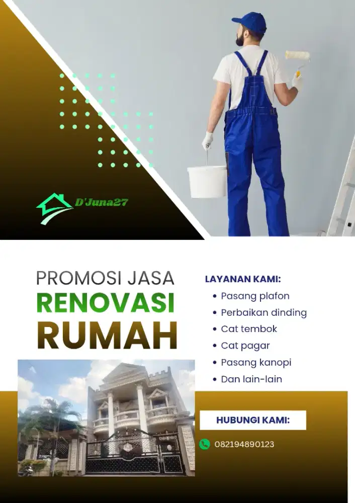 Tukang cat plamir plafon dan kanopi