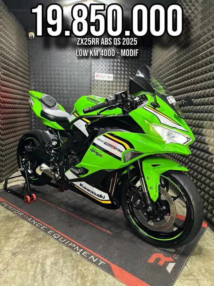 ZX25RR OR ZX 25 RR ABS QS 2025 LOW KM 4XXX PAJAK ON MODIF RAWATAN BRO