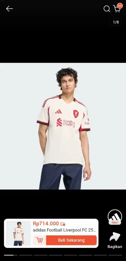 Jersey Liverpool Away 2025 White Original 3XL