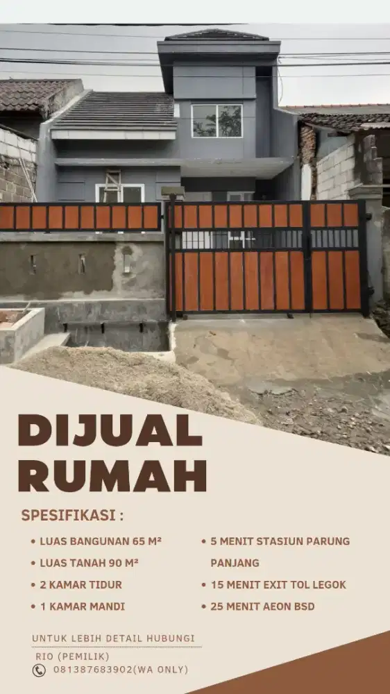 Rumah di jual Griya Parung Panjang