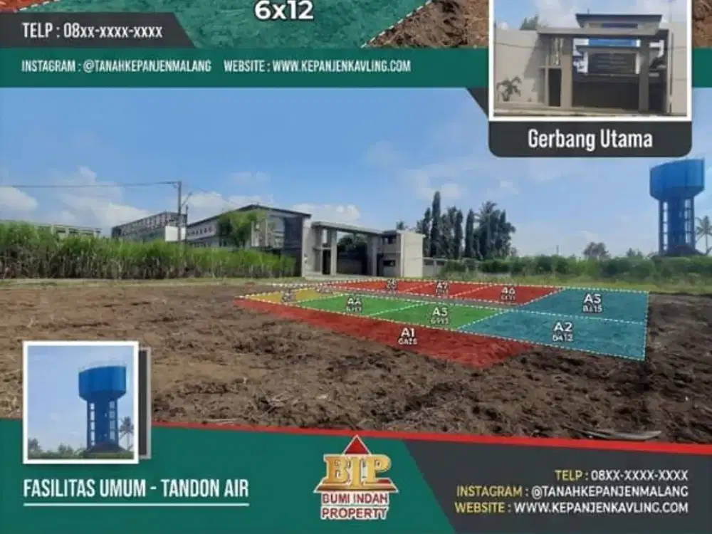 Tanah Kavling SHM Penarukan Kepanjen Depan SMK Islam (Berhadapan)