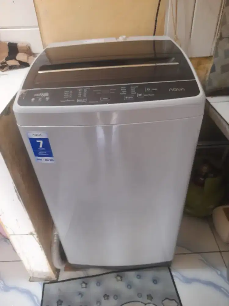 Mesin cuci 1 tabung  aqua 7kg masih ori belumpernah servis