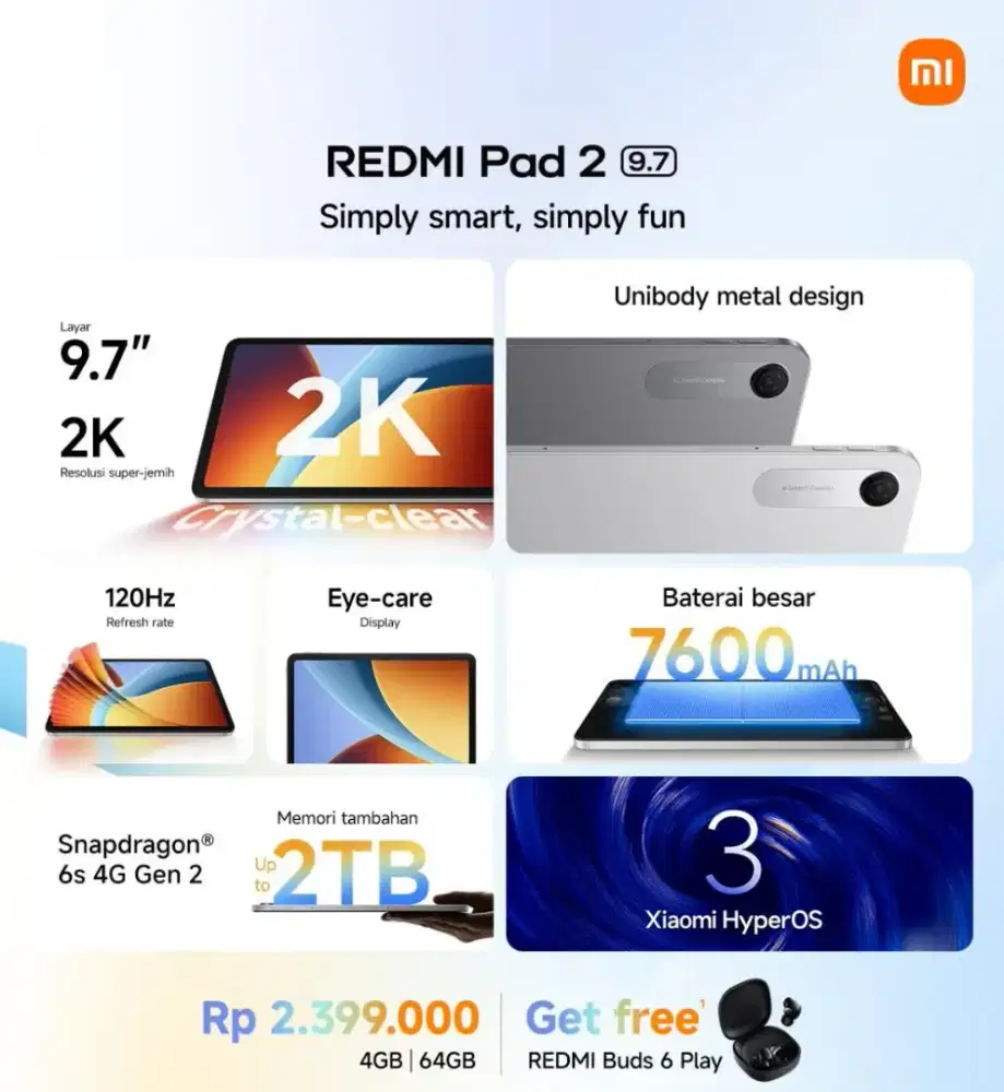Tablet redmi pad 2 9.7