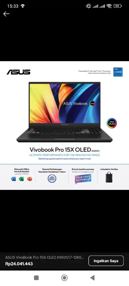 Asus Vivobook Pro 15X