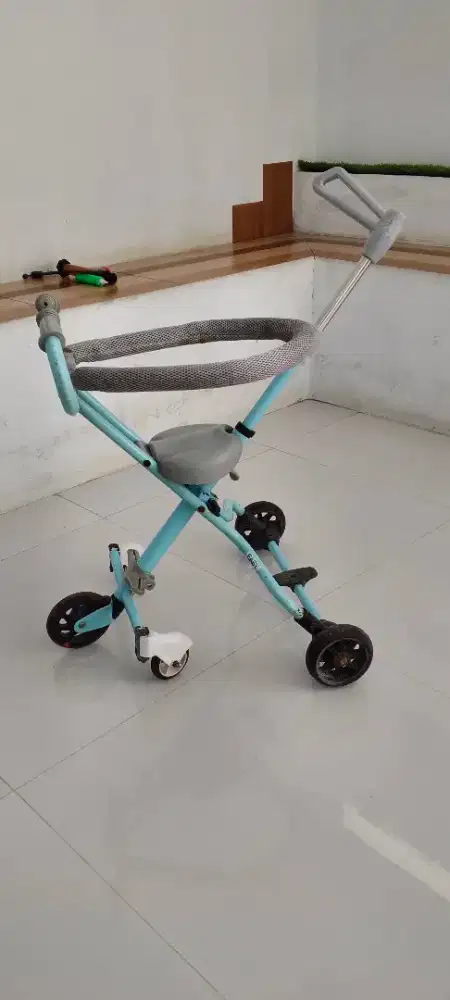 STROLLER MICRO TRIKE 5 RODA WARNA BIRU MUDA