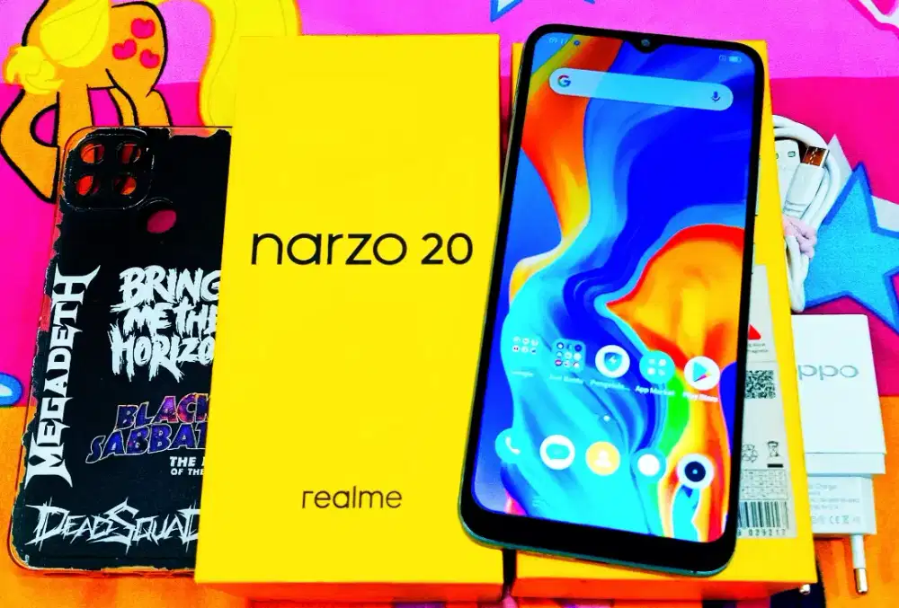 REALME NARZO 20 4GB/64GB LENGKAP ORI