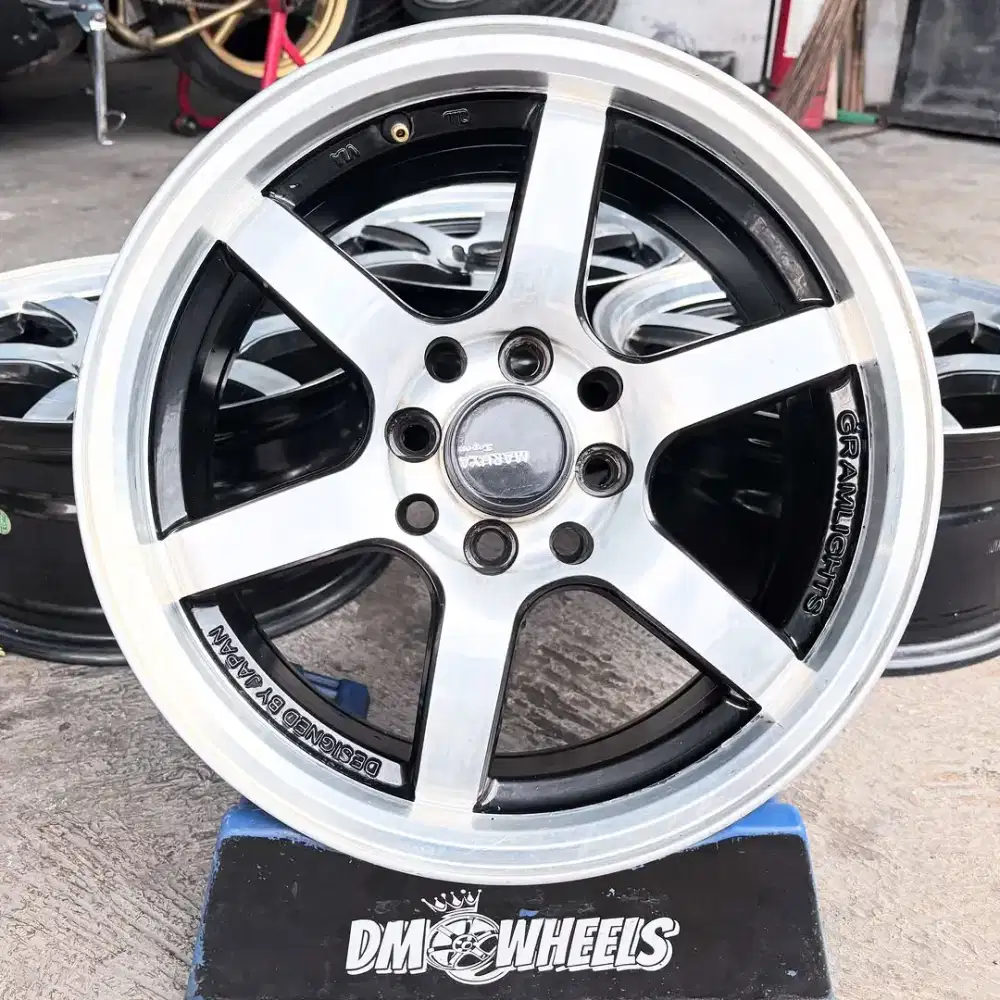 Velg second Te37 black polish Ring 15 Lebar 7 et 38 pcd 4x100/114