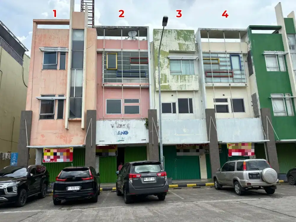 Dijual ruko 2 pintu gandeng dalam komplek pertokoan PTC MALL Palembang